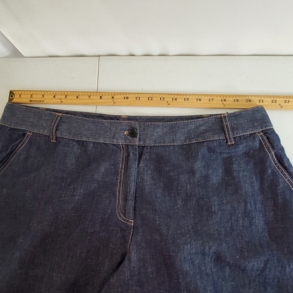 Talbots Woman Petites Heritage Pants Size 22W Linen Cotton Blend Wide Leg NEW - Picture 6 of 13